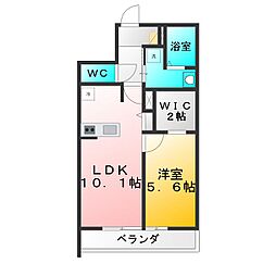 西東京市保谷町1丁目アパート 1LDKの間取図画像