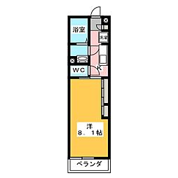 リブリ石神井台 1Kの間取図画像
