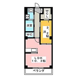 スカイガーデン上石神井 1LDKの間取図画像