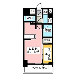 KDXレジデンス上石神井2 1LDKの間取図画像
