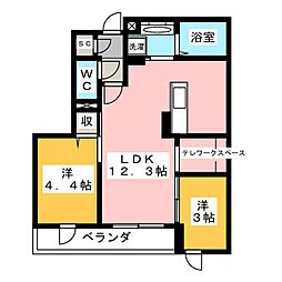 ステラ美光 2LDKの間取図画像