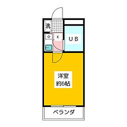 アルテハイム上石神井 1Kの間取図画像