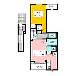 西東京市向台町5丁目アパート 1LDKの間取図画像