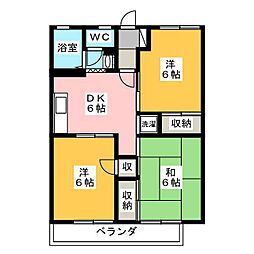 エミネンス壱番館 3DKの間取図画像