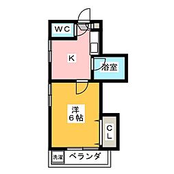 ロイヤルマンション柳沢5 1Kの間取図画像