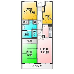クレールメゾン 3LDKの間取図画像