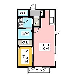 Primrose 1LDKの間取図画像