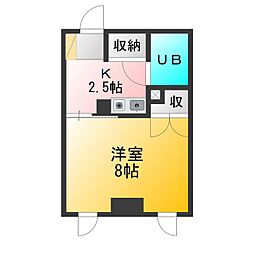 M.Maison 1Kの間取図画像