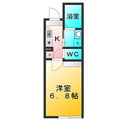 カインドネス吉祥寺通り 1Kの間取図画像