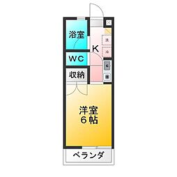 サザンM 1Kの間取図画像