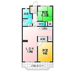 シャングリ・ラ 2LDKの間取図画像
