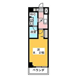 メインステージ武蔵関駅前2 1Kの間取図画像