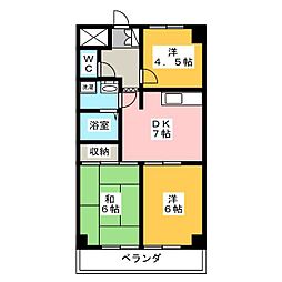 ヴェルドミール 3DKの間取図画像
