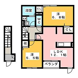 グラナーデ東大泉 2LDKの間取図画像
