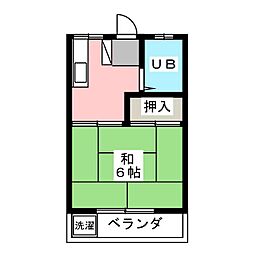 メゾン本橋 1Kの間取図画像