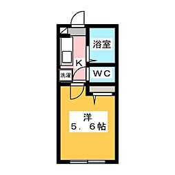 サンフラット田無 1Kの間取図画像