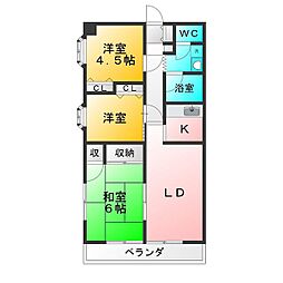 プロスパーレジデンス 3DKの間取図画像