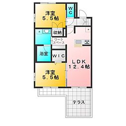 セレーナ柳沢 2LDKの間取図画像