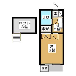 セドルハイム三鷹Ｃ棟 1階1Kの間取り