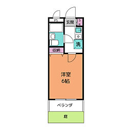 グランド・ペア 1階1Kの間取り