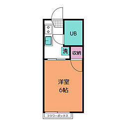 さくらはうす 1階1Kの間取り