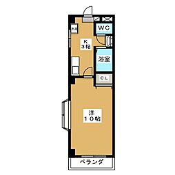 コーポ雄貴 1Kの間取図画像