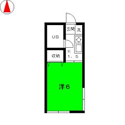 ミキハウス 1Kの間取図画像