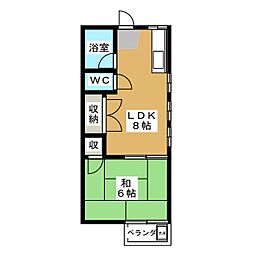 ドゥミールジュン 1LDKの間取図画像