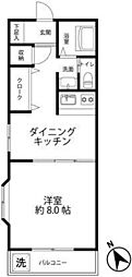 ハウス吉祥寺 1DKの間取図画像