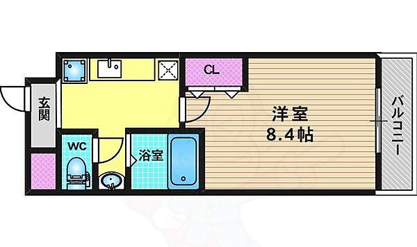 京都府京都市右京区西京極橋詰町(賃貸マンション1K・3階・25.23㎡)の写真 その2