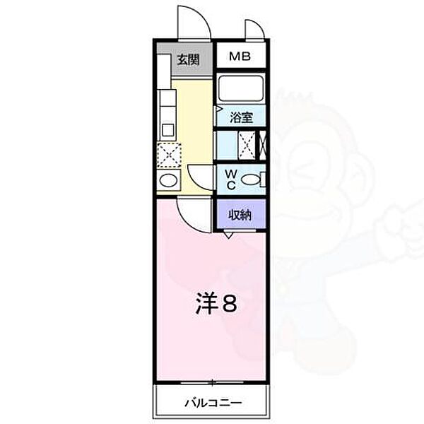 パラス卯兵衛 ｜京都府京都市下京区蛭子町(賃貸マンション1K・2階・25.16㎡)の写真 その2