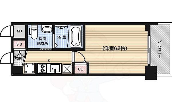 京都府京都市南区西九条蔵王町(賃貸マンション1K・4階・21.60㎡)の写真 その2