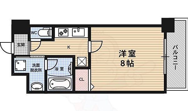 レガシー銀河 ｜京都府京都市下京区東塩小路高倉町(賃貸マンション1K・4階・26.23㎡)の写真 その2