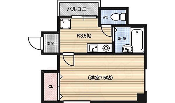 ビクトワール二条 ｜京都府京都市中京区聚楽廻南町(賃貸マンション1K・3階・24.31㎡)の写真 その2