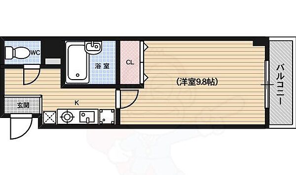 ビクトワール二条 ｜京都府京都市中京区聚楽廻南町(賃貸マンション1K・5階・26.72㎡)の写真 その2