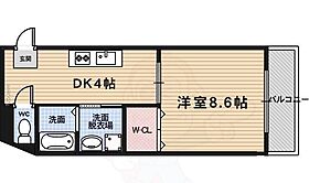 京都府京都市右京区西京極畔勝町（賃貸マンション1K・2階・35.79㎡） その2