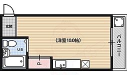 ル・松尾 3階ワンルームの間取り