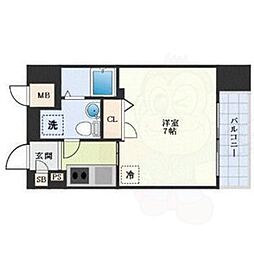 ベラジオ四条烏丸 7階1Kの間取り