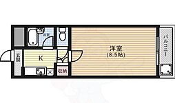華陽ハイツ 3階1Kの間取り