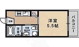 七条西大路メゾン 4階1Kの間取り