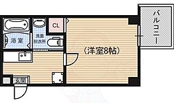 アーバン真倉町 3階1Kの間取り