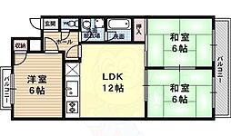 シベール桂泉 4階3LDKの間取り