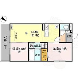 間取図画像 2LDK