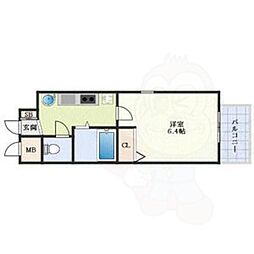 エイペックス京都新京極1 5階1Kの間取り