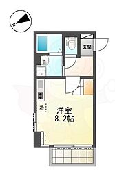 Casa　Carino 1階ワンルームの間取り