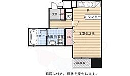 アーバンフラッツ四条西洞院 6階1Kの間取り