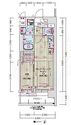 ソルテラス京都JUJO薫 4階1LDKの間取り