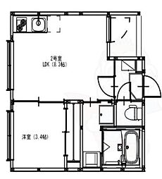S＆L花園 3階1LDKの間取り
