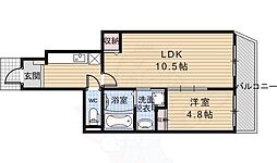 ブライド・メゾン・さくら1 1階2Kの間取り