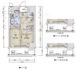 Asclaire京都西院 5階1LDKの間取り